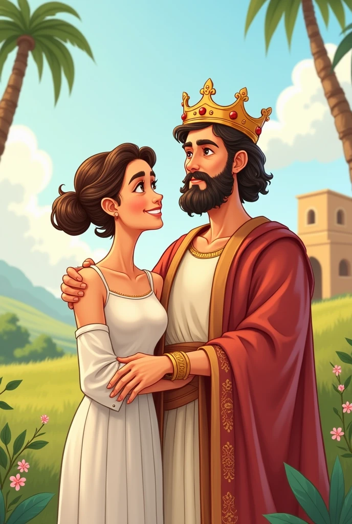 Cartoon image of mom with King David