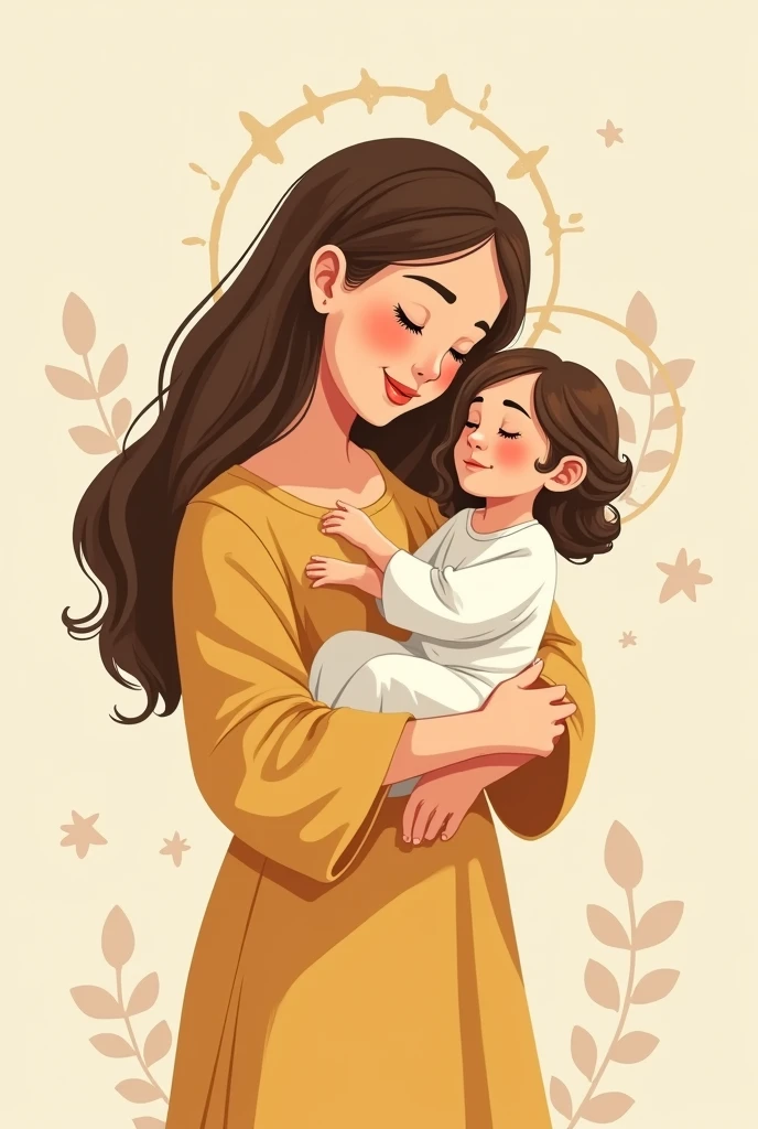 Cartoon image of mom with Jesus