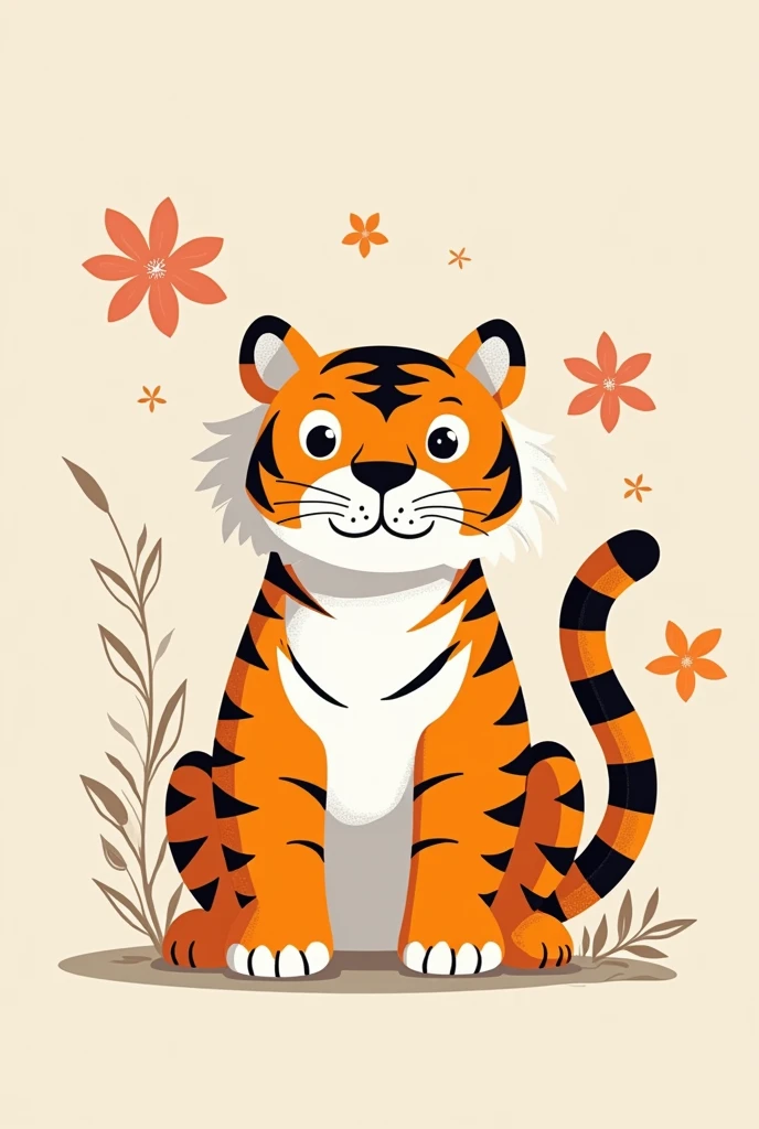 Something that represents an economic block from asia which the main animal is the tiger, and its just an icon that I want. An easy draw for a 4-years old child draw