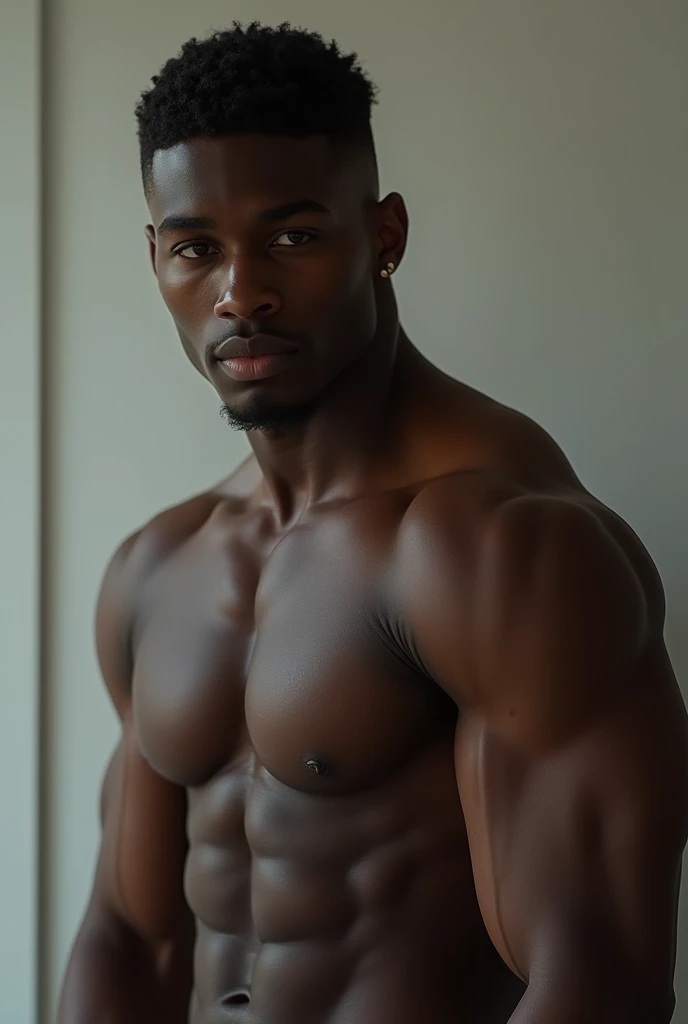 A tall and attractive young man, dark-skinned, a little muscular