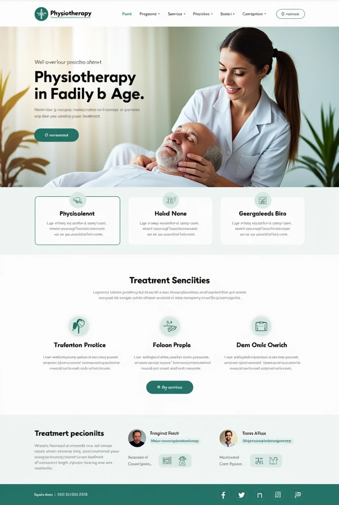 Nice template for physiotherapy information