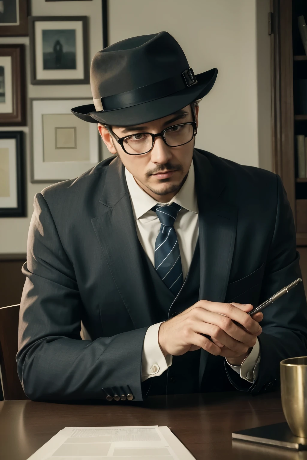 ((best qualityer)), ((work of art)), (detailded),detective man investigating creatures