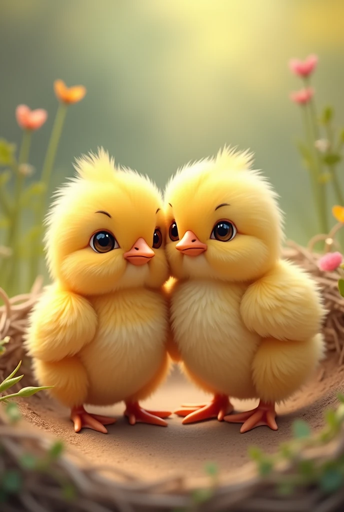 a chick with a chick wearing a chick sock.