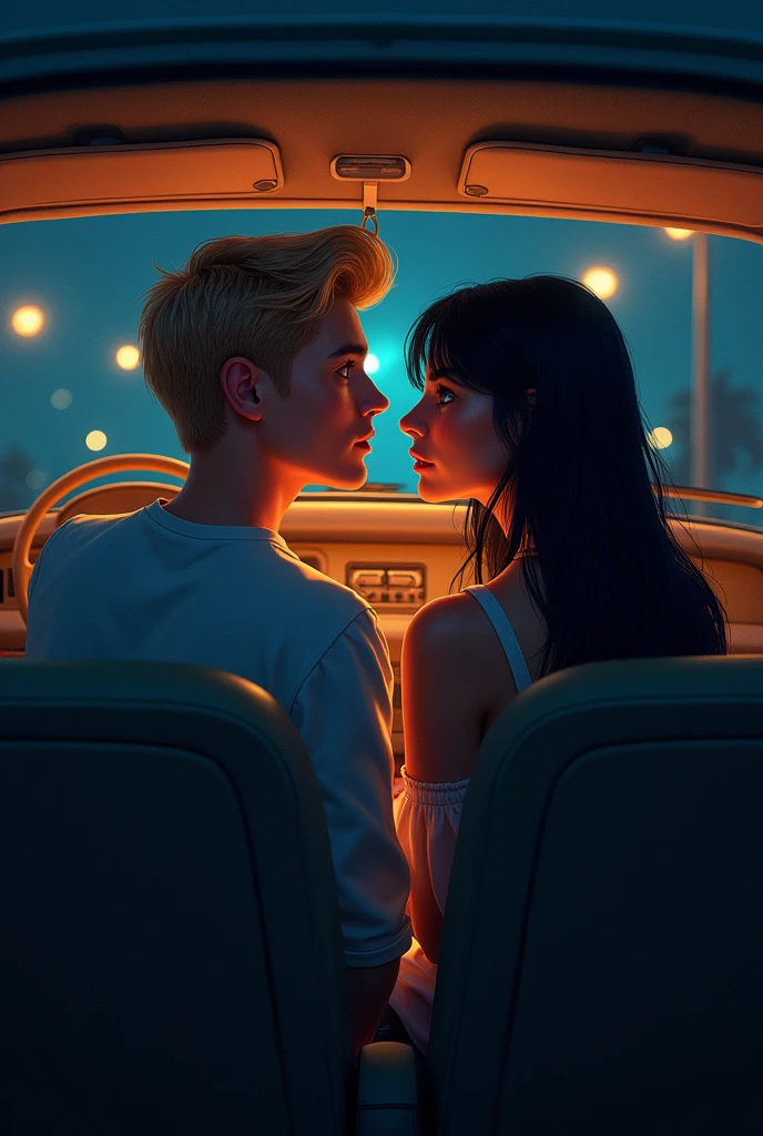 I want luke howland from Boulevard and Hasley in the Van at night and his girlfriend hasley from the book BOULEVARD by flor m salvador , Luke is blonde with blue eyes and Hasley has black hair and blue eyes