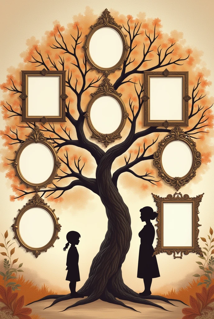 Create a family tree with (8) spaces to fill in 