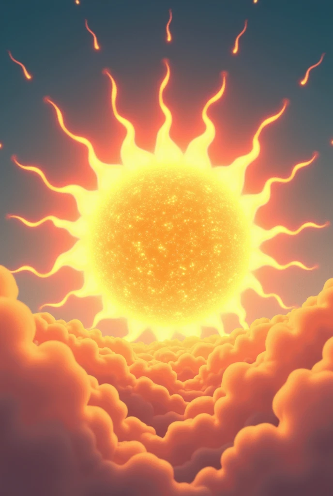 sun with 10 animated rays