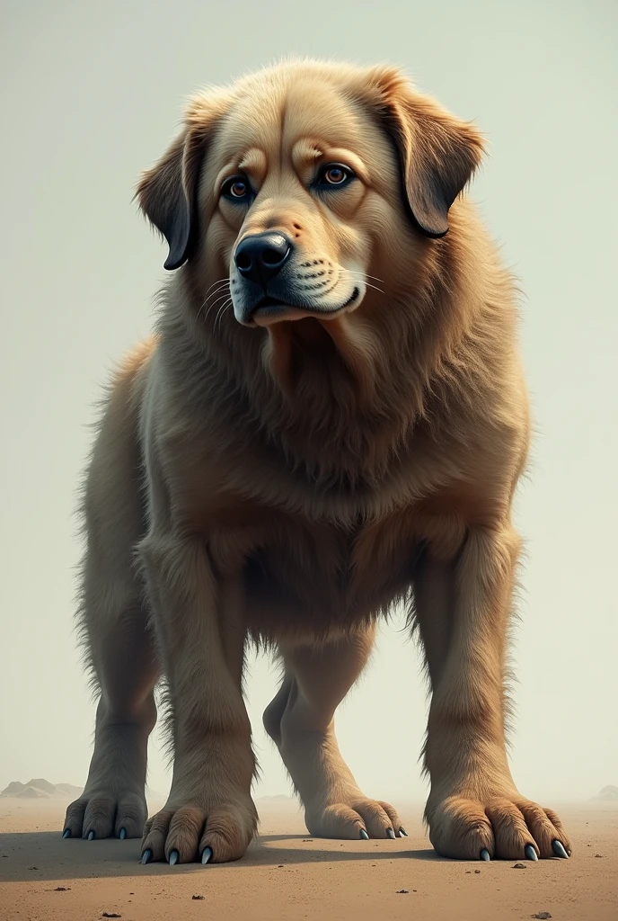 Giant and nervous dog