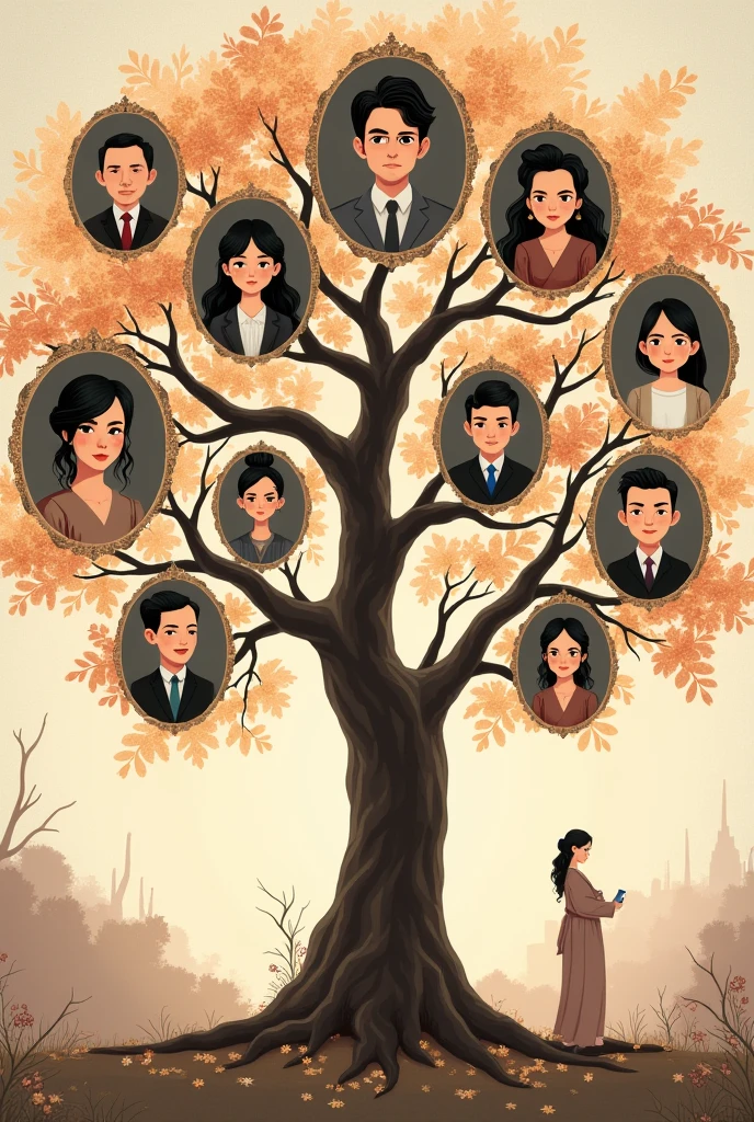 Create a family tree with (8) spaces to fill in