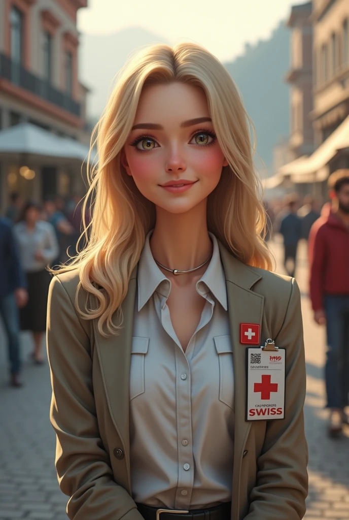 Woman with Swiss appearance , humanitarian worker