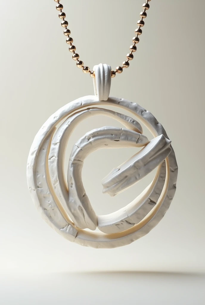 Six pieces of necklace that when put together form a volleyball 2d 