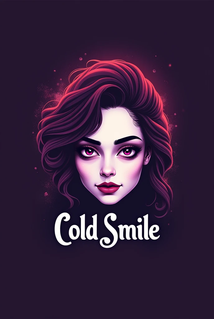 Make me a logo from a picture with the name "cold smile" from acai shop