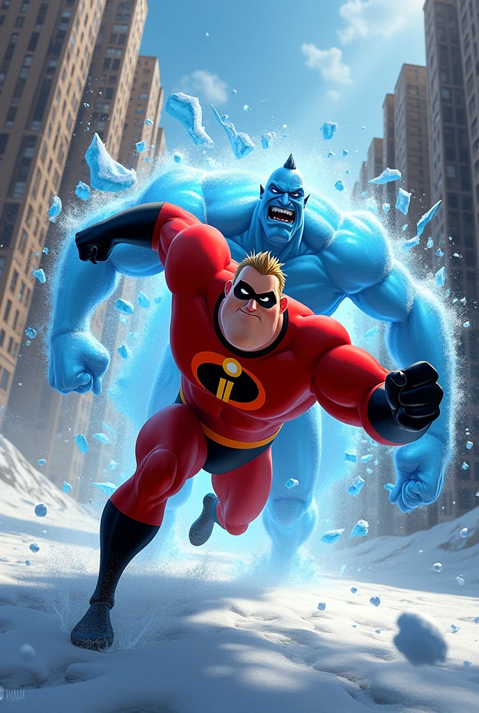 Mr Incredible catching Frozono