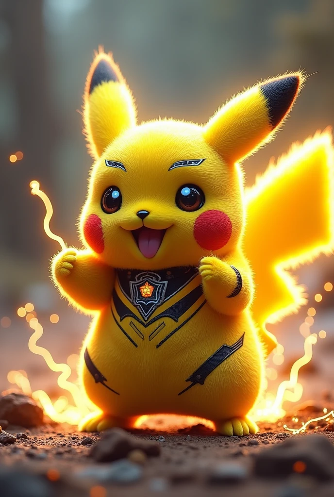 Pikachu con estilo de los power rangers