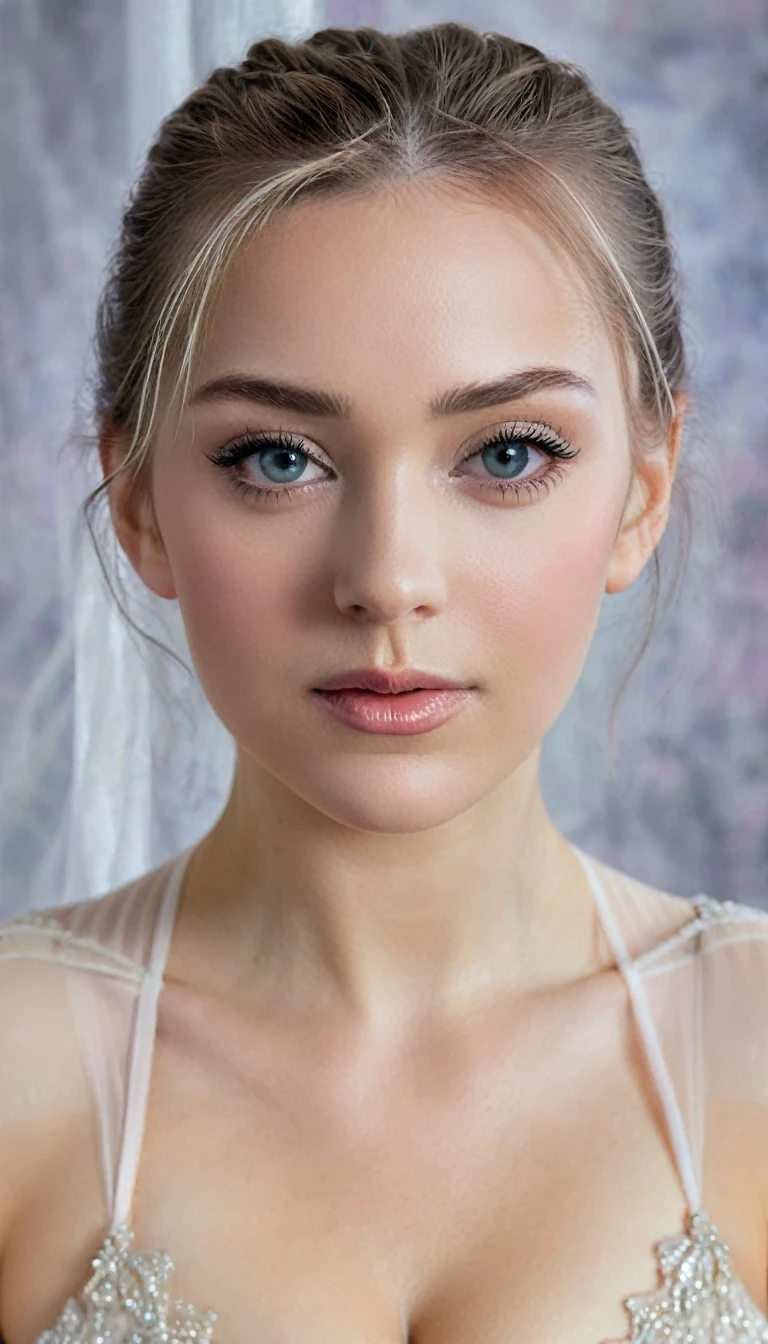 (ultra-detailed, highest quality), clear colors, and light touches to capture the facial expressions of people in a natural way. Portrait of a ballerina, a masterpiece,,big breasts,very long eyelashes