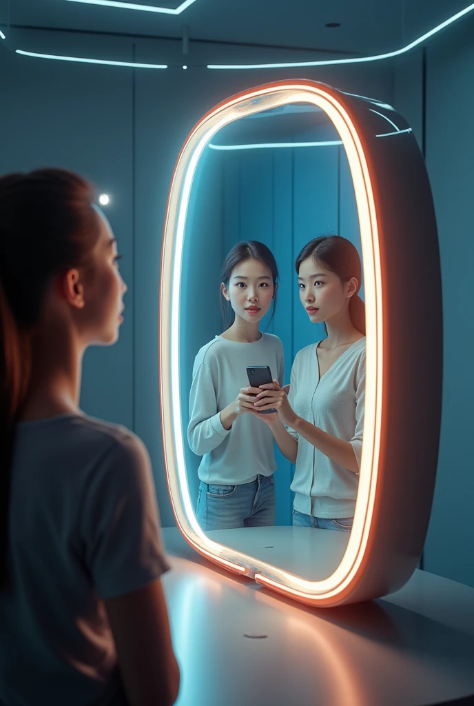 Automatic virtual mirror chat with people