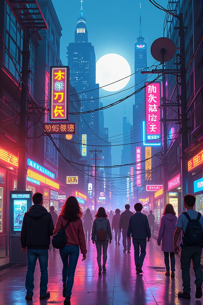 Background y2k ambiance. Street