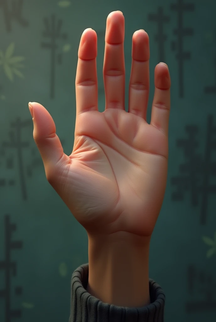 Hand saying no to fictional bullying