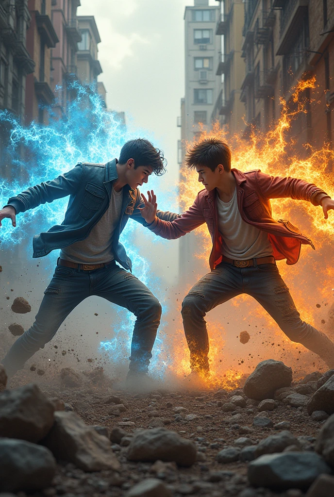 A -yeld fiing against his friend in a frantic fight with powers