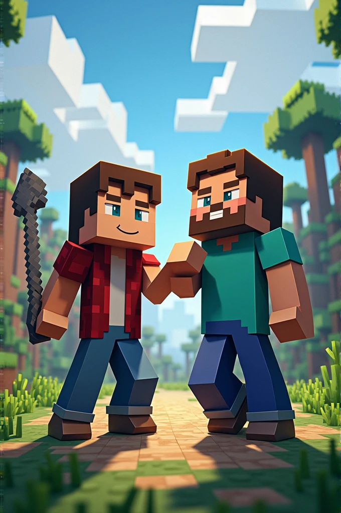 Create an image for a Minecraft duo channel