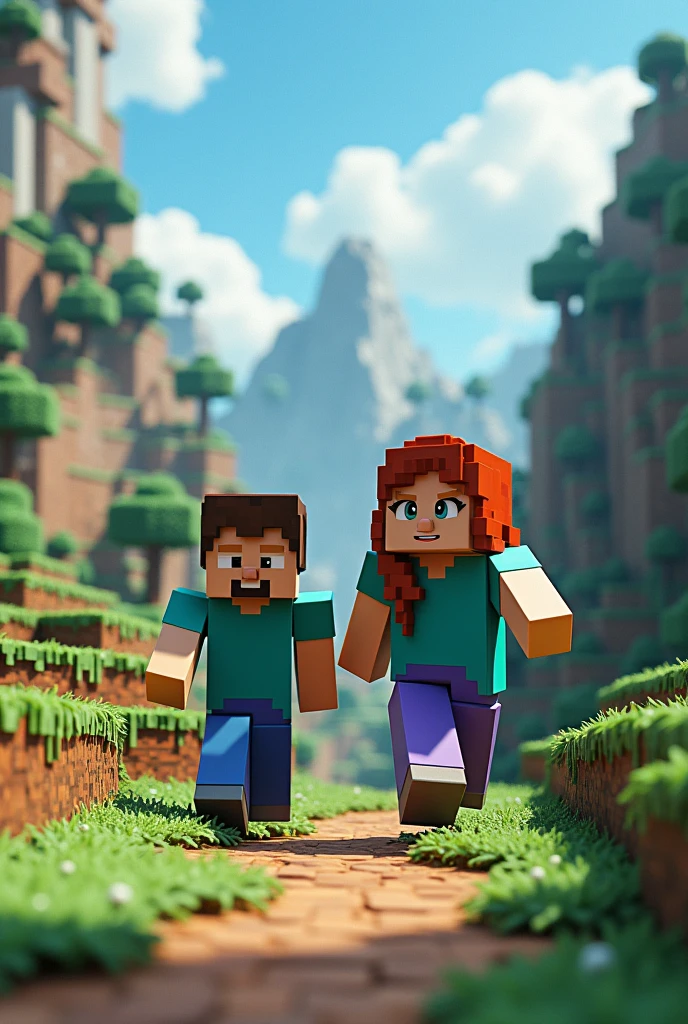 Create an image for a creative Minecraft duo channel