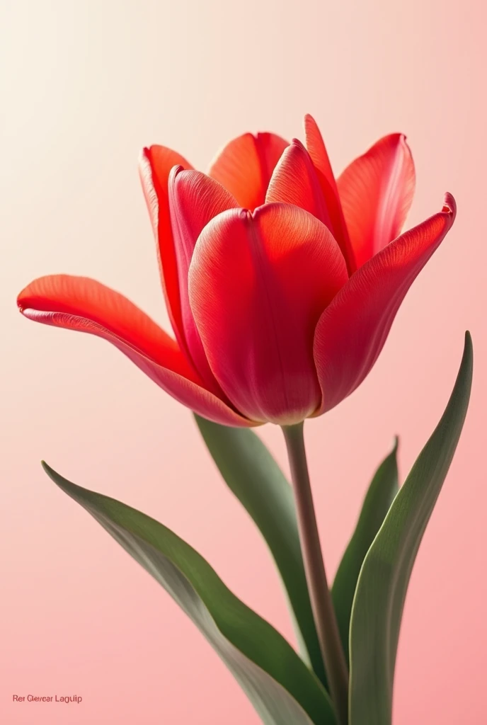 a label of a modern and beautiful red tulip body moisturizer