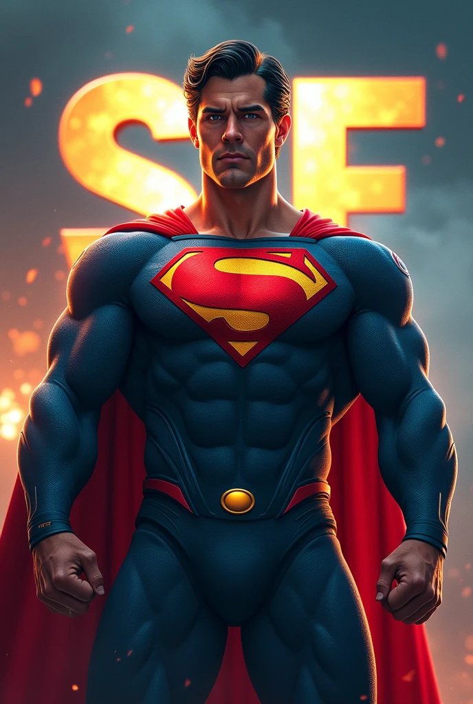 Create an image like Superman and have the letters sf inside