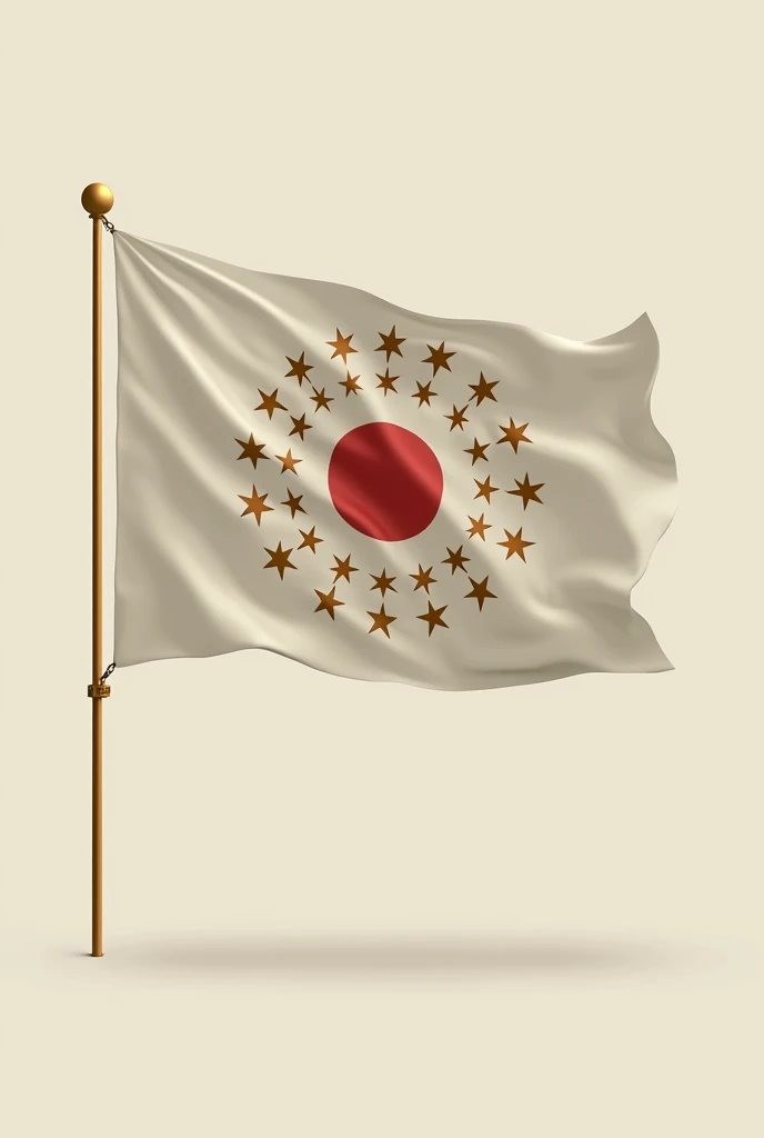 A flag with elements of logic and reason with also 38 stars You can place the 38 stars around the circle in the center and display an image in normal plane?
