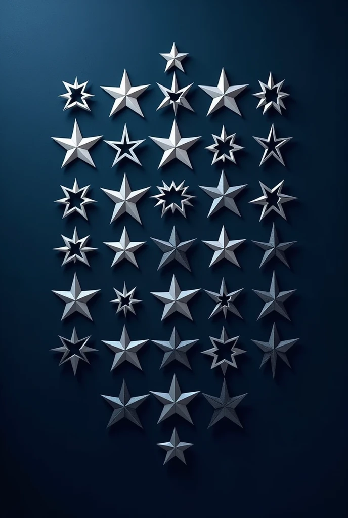 A flag with elements of logic and reason with 38 stars