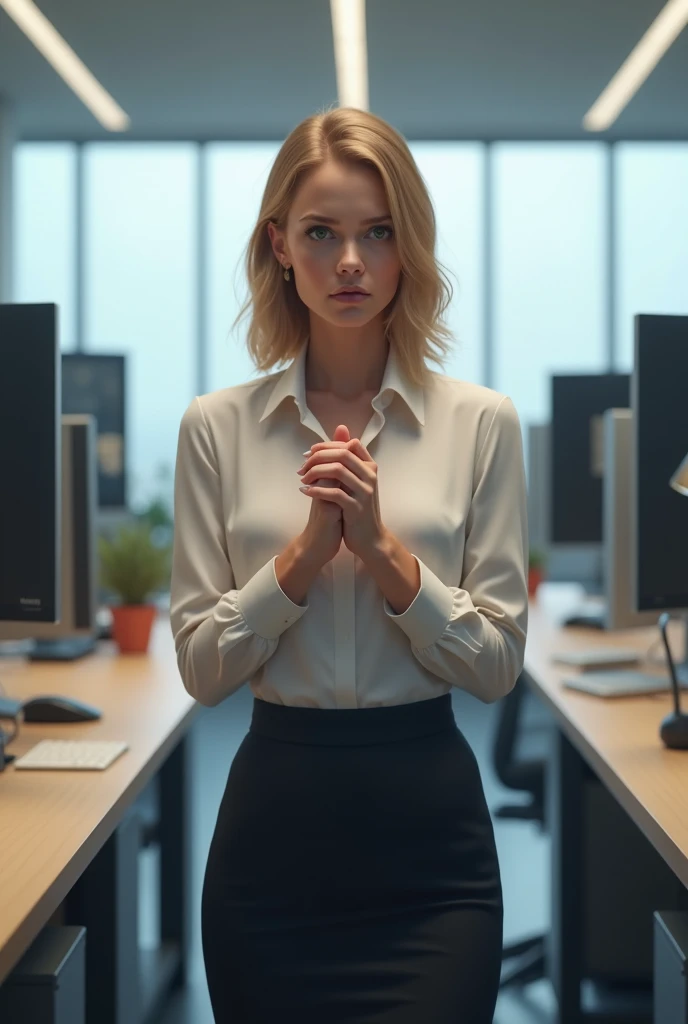 28 year old blonde secretary confused
