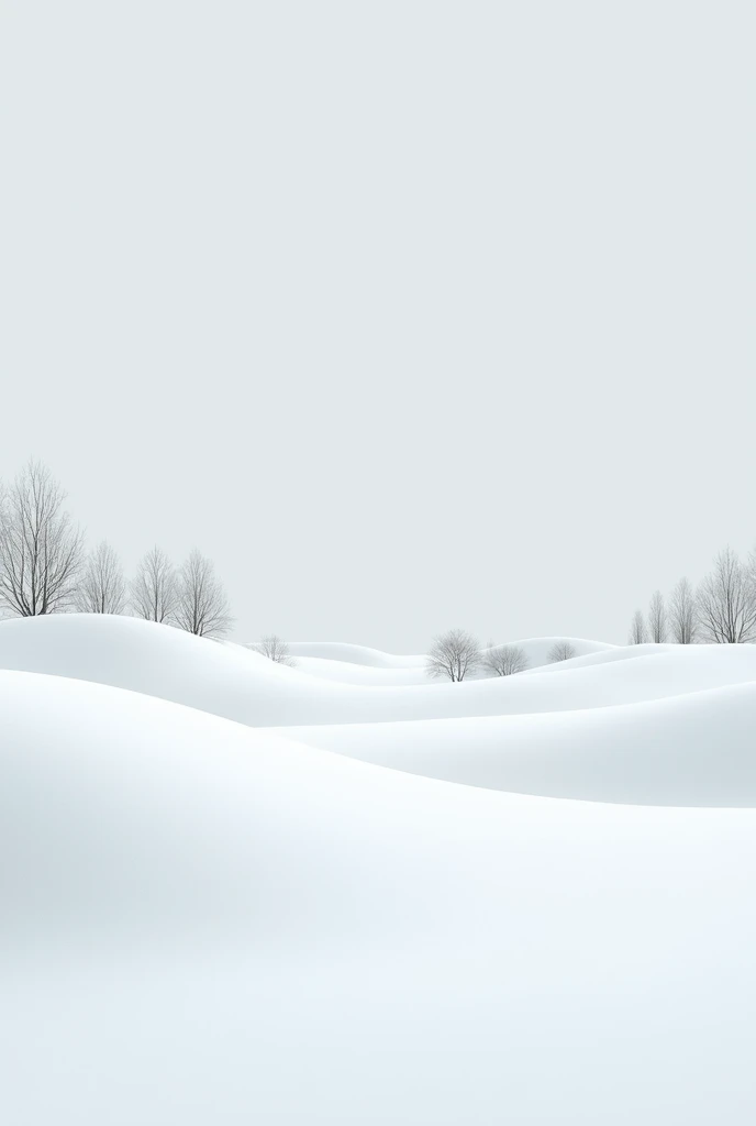 Create a simple snowy landscape