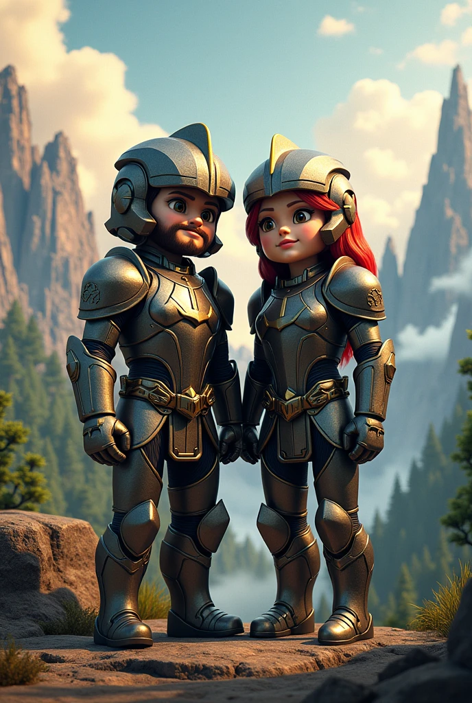 Photo of Minecraft Duo with Armor 
