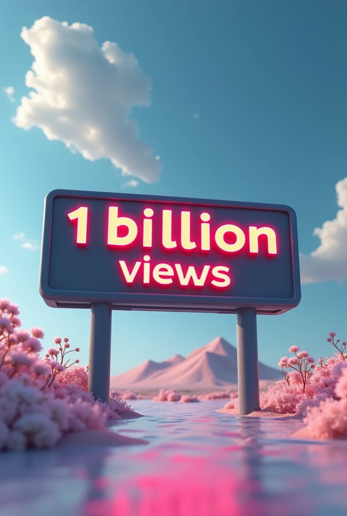 A not-so-big TikTok sign with the username written on it @naoeozksouza written 1 Billion views 