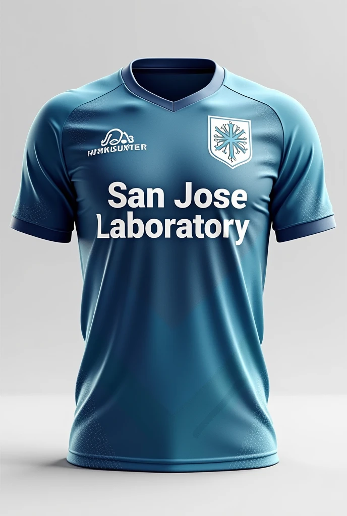 Design a soccer jersey that has the word San José Laboratory in the design