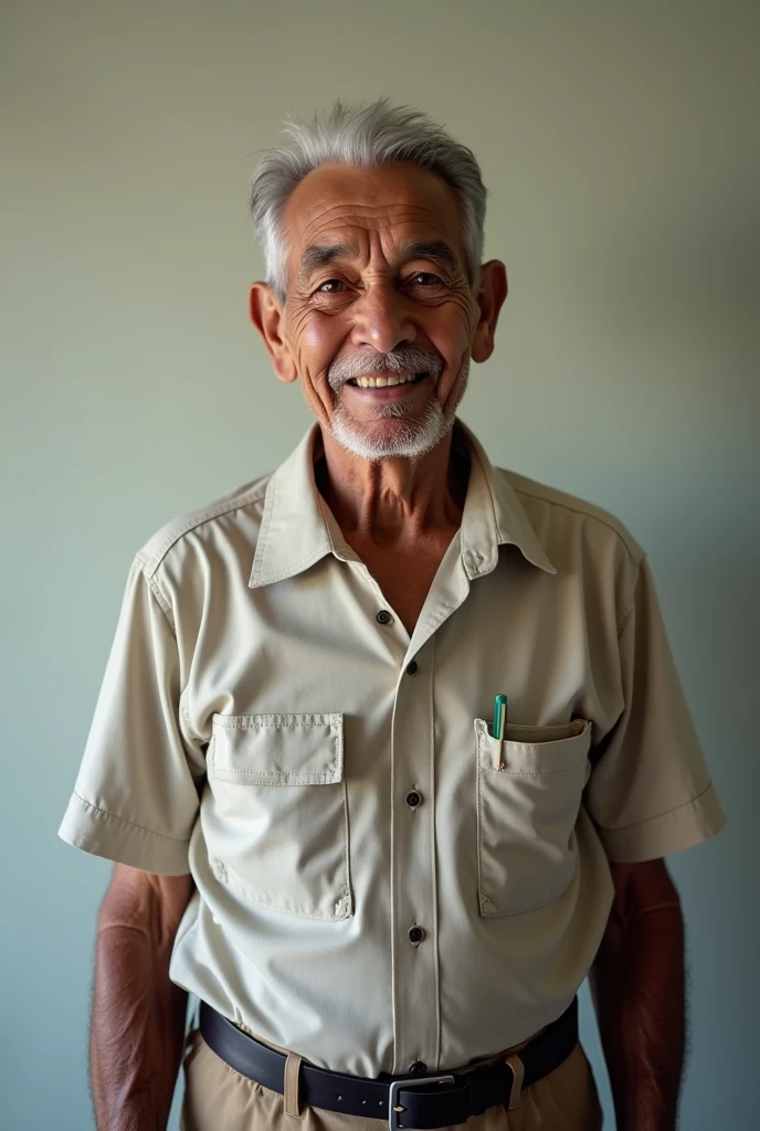 62 year old kind Brazilian school janitor photo id