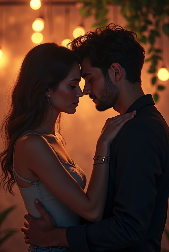 Friends who are secretly in love looking at each other 
