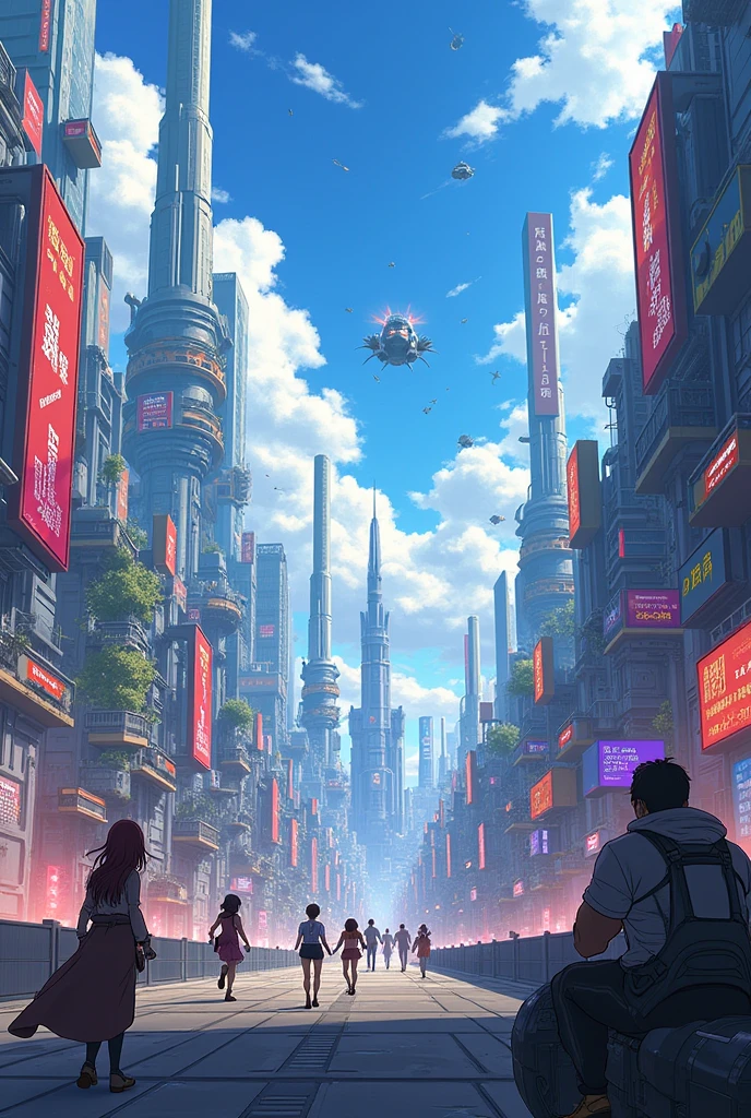 Create a horizontal anime style image with anime zone name