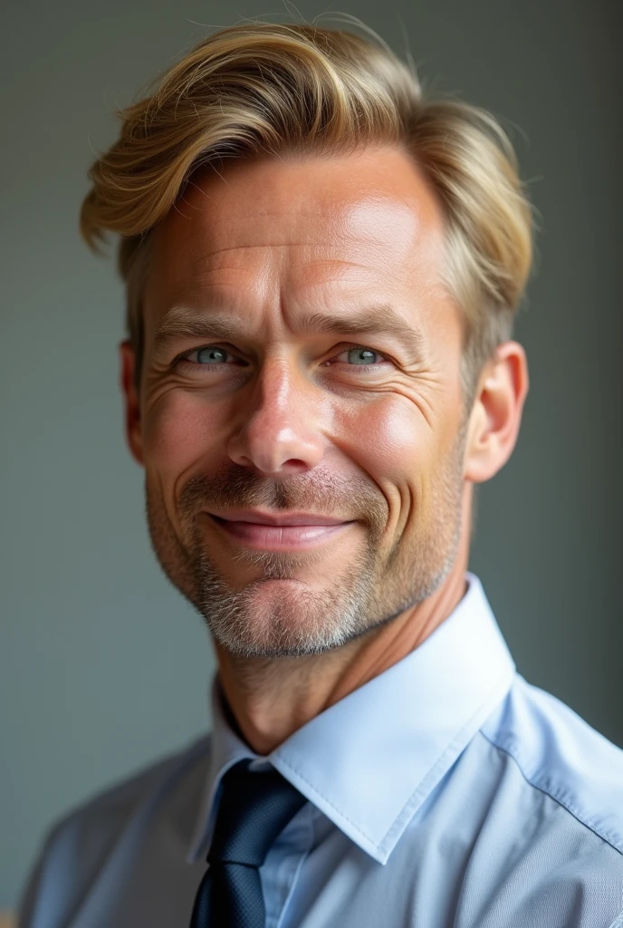 A 40 year old blond man 