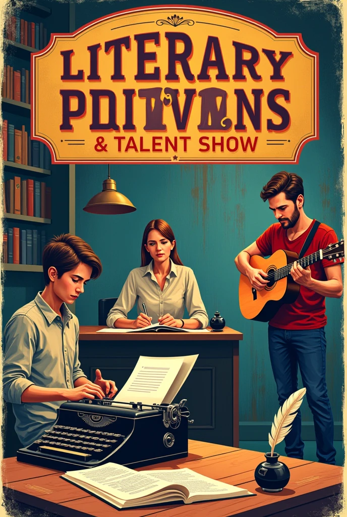 a poster written literary contest and talent show