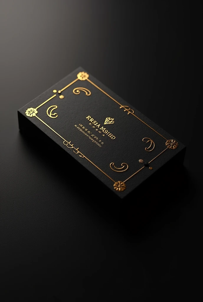 Gold and black business card for NICE jewelry 