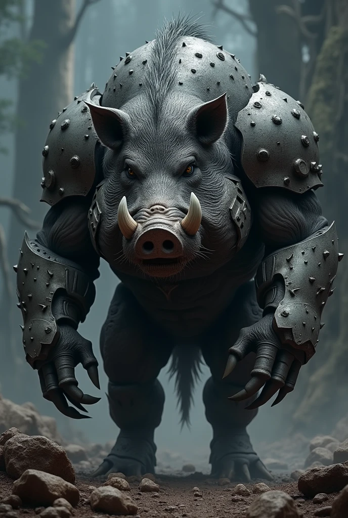 Boar with iron skin