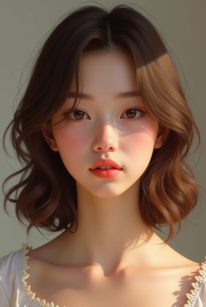  with brown hair 