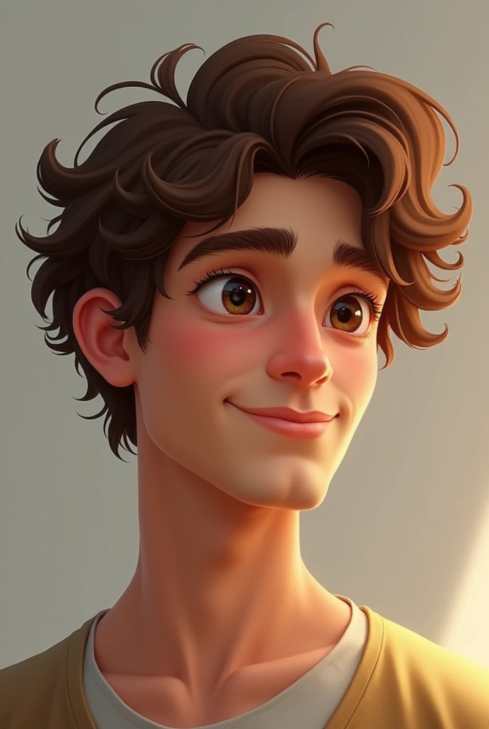  brown looking like jorel&#39;s brother, like curly hair

