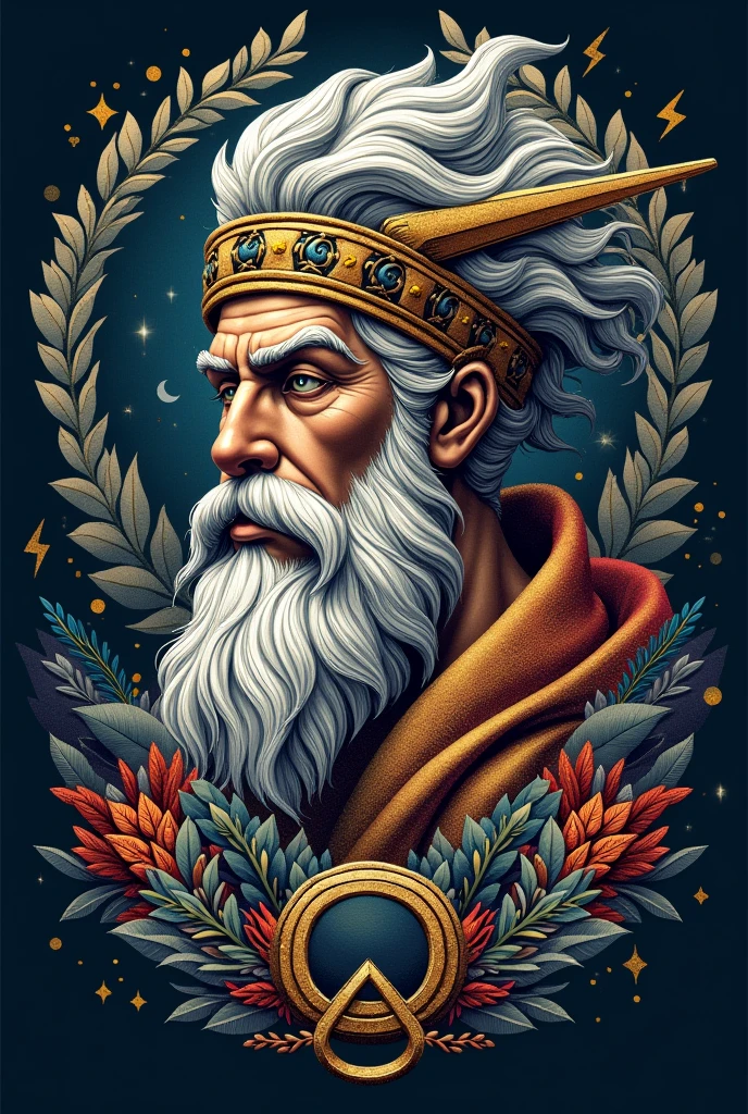 Make a design, for a brand of caps called “OLYMPO hats” taking into account that the brand is inspired and related to Greek mythology and that the design can be seen taking into account that the design will be embroidered