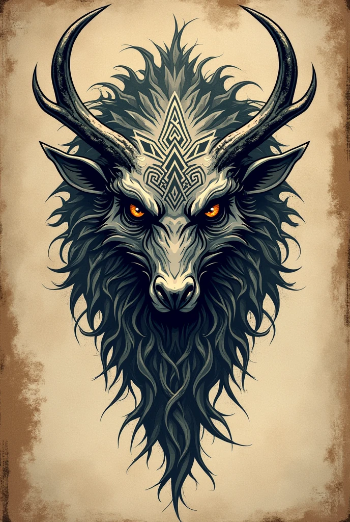 Logo with tattoo material theme with Nordic name