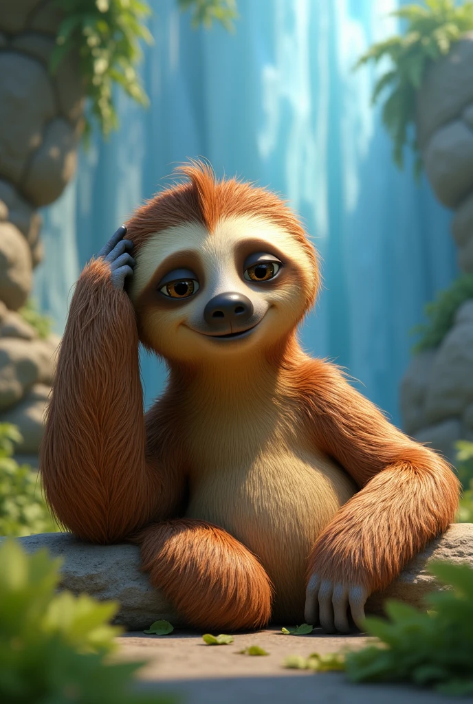 ice age sid lying with his hand on his head