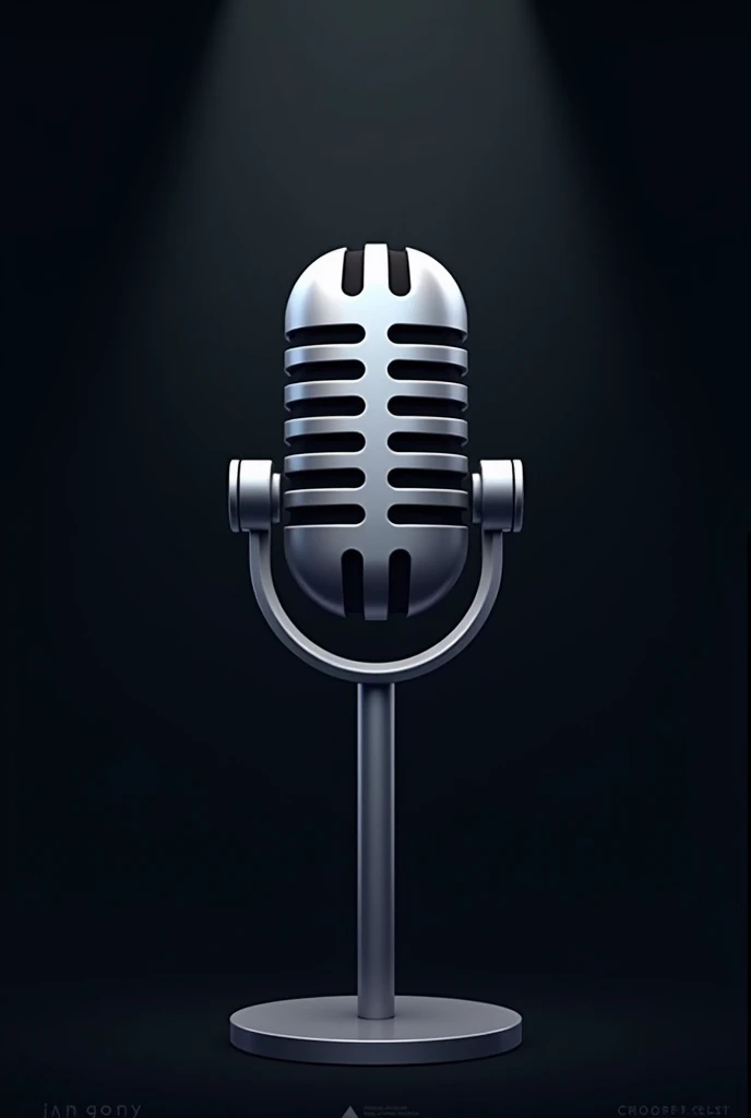 Logo design with a microphone and a diamond  