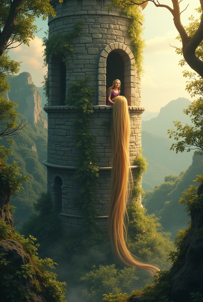 Rapunzel was locked in a tower by her stepmother