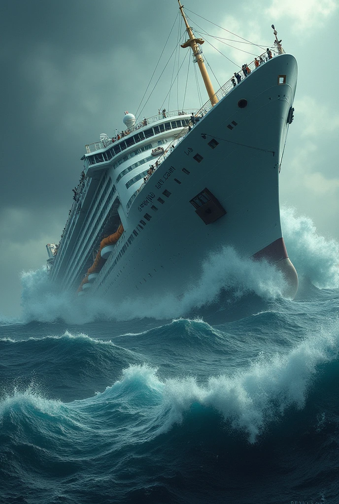 Cruise ship overturned at sea 