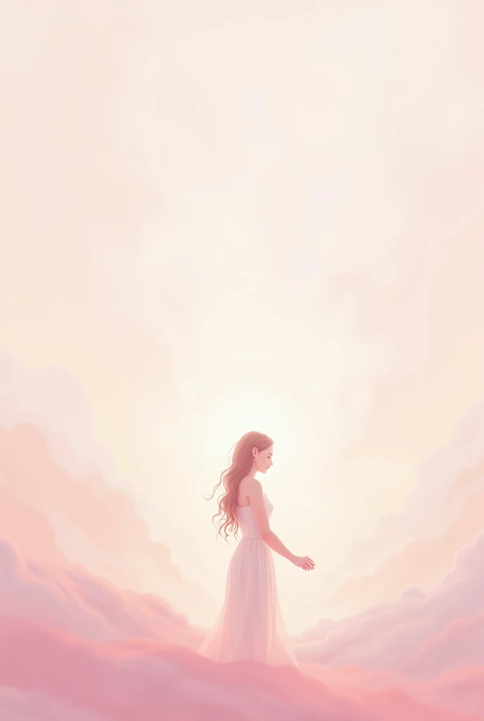 pastel pink and white album cover