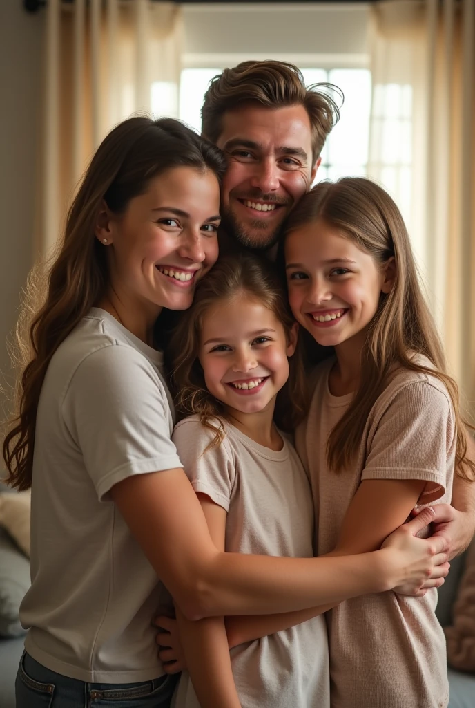 Gay couple with  twins daughters 